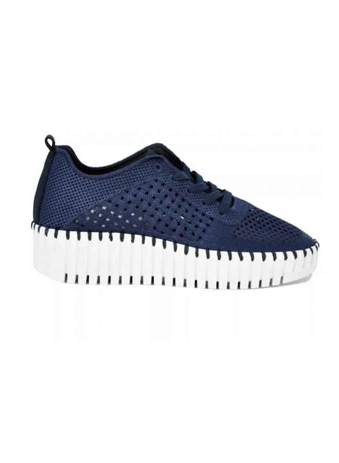 Ilse Jacobsen Platform Tulip 4271 Sneaker in Dark Indigo