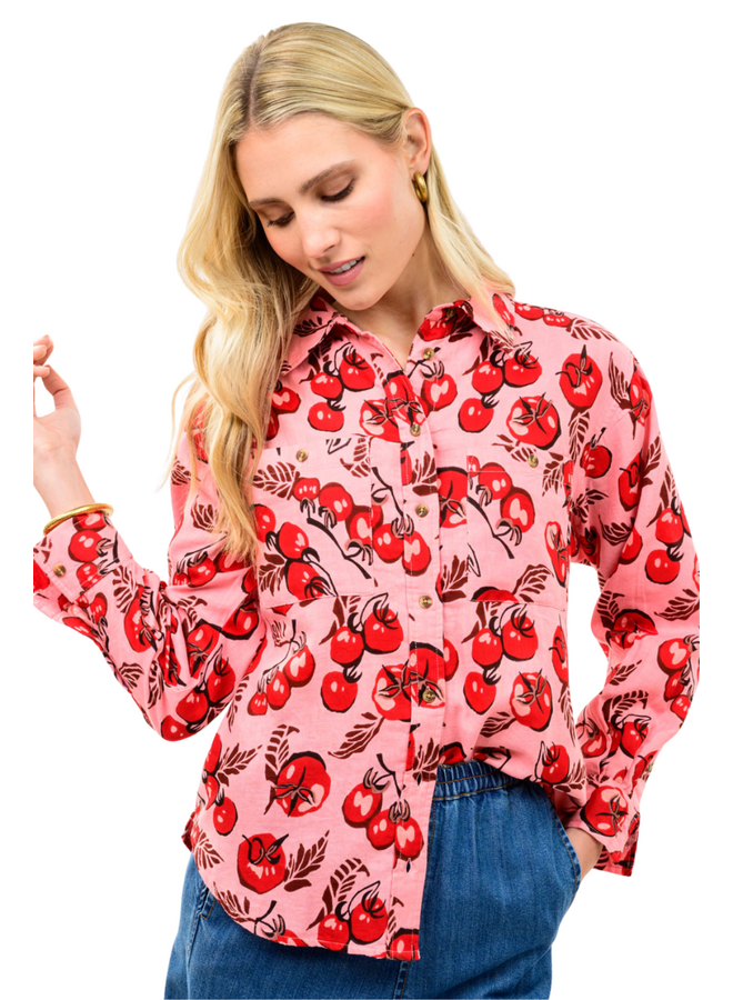 Ivy Jane Tomato Print Camp Shirt