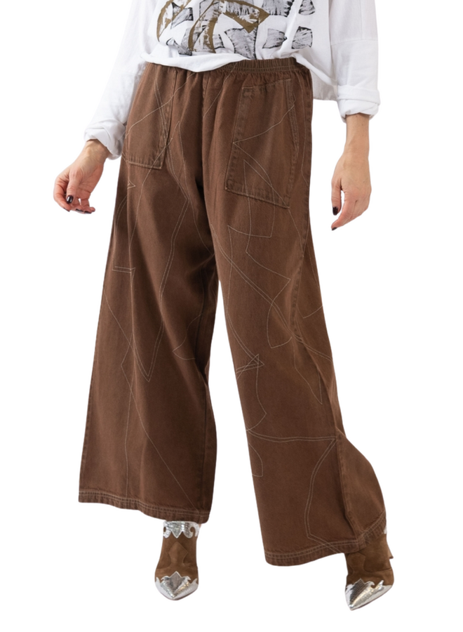Cynthia Ashby Ursa Pant in Saddle Brown