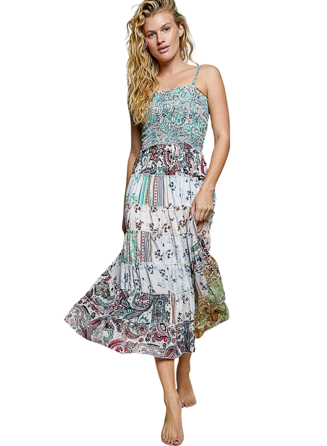 Patchwork Maxi Boho Dress