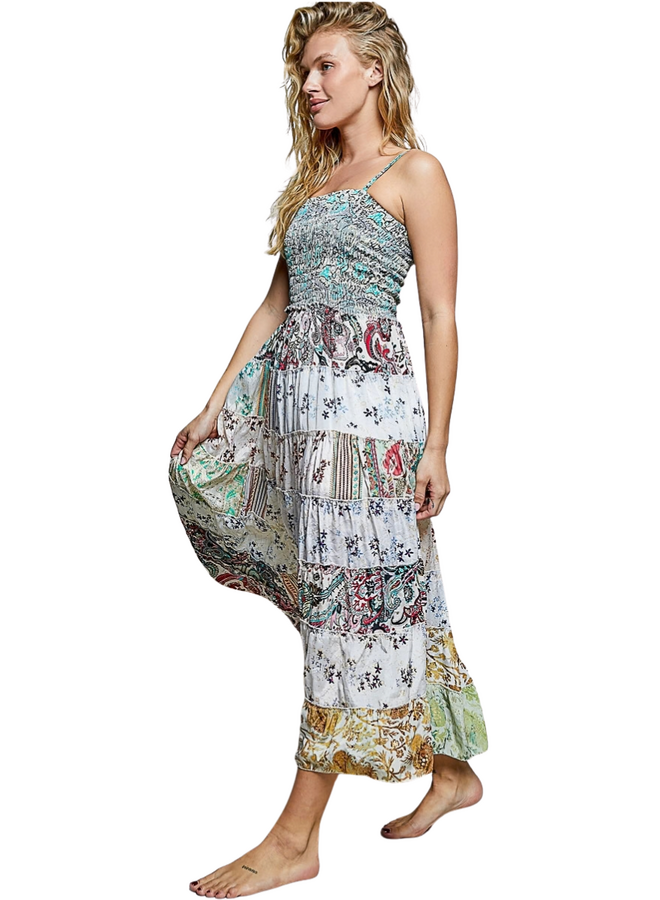 Patchwork Maxi Boho Dress