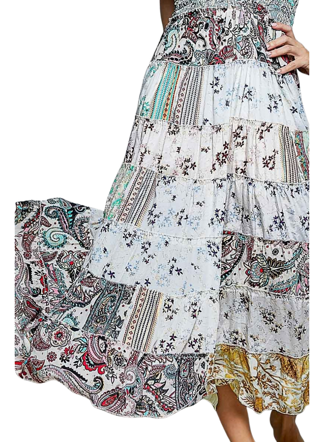 Patchwork Maxi Boho Dress