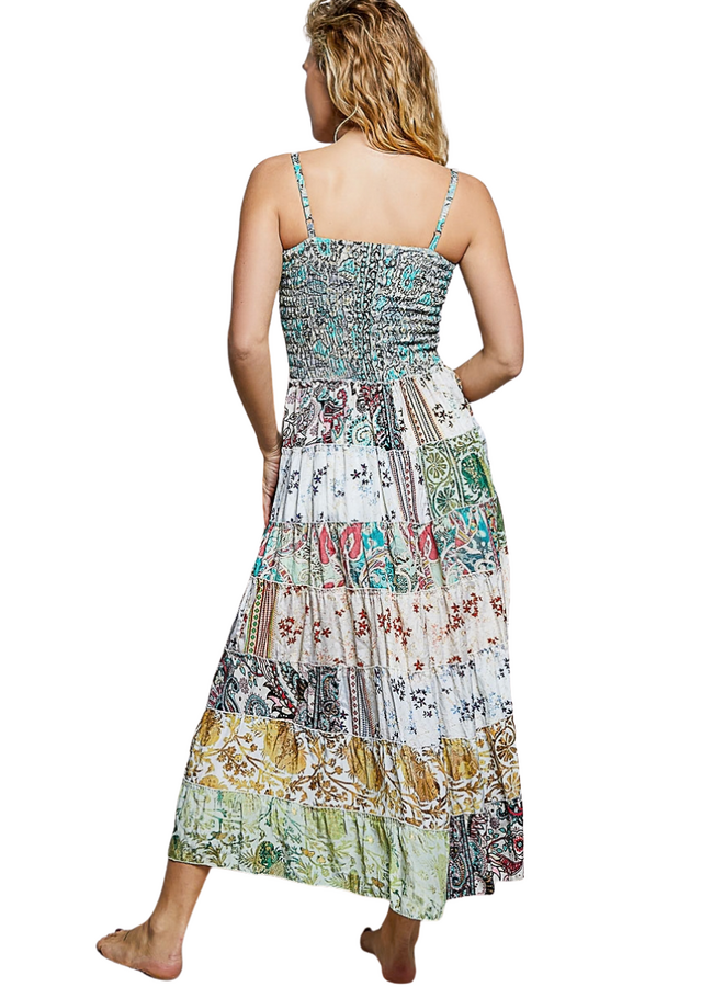 Patchwork Maxi Boho Dress
