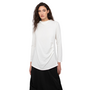 Ozai Pleated Oblique Top in Off White