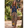 Ivy Jane Tiger Patchwork Barrel Pant