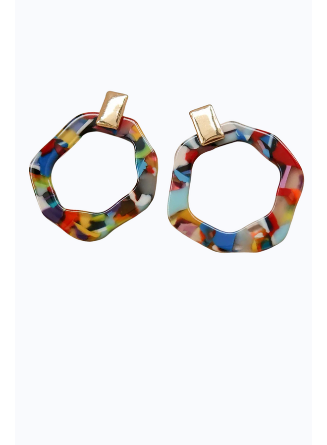 Rainbow Acrylic Earrings
