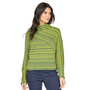Olivia Crossbody Cowl Stripe Sweater in Spruce