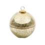 White Christmas Gold Glass Ornament Candle 10 oz