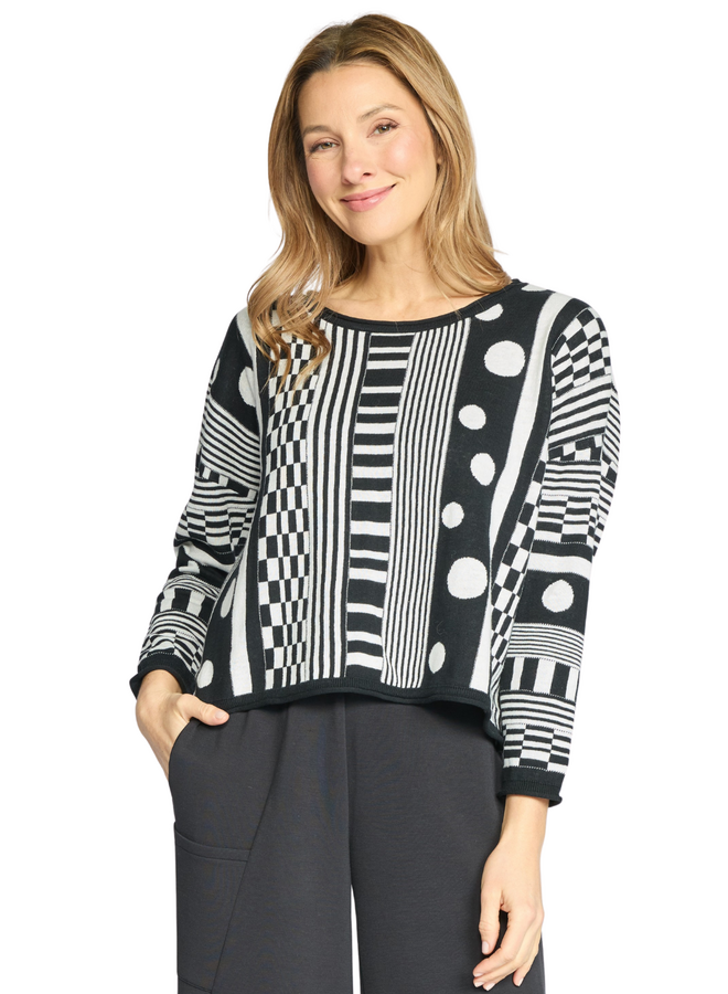 Olivia Modernist Mix Sweater in Ivory