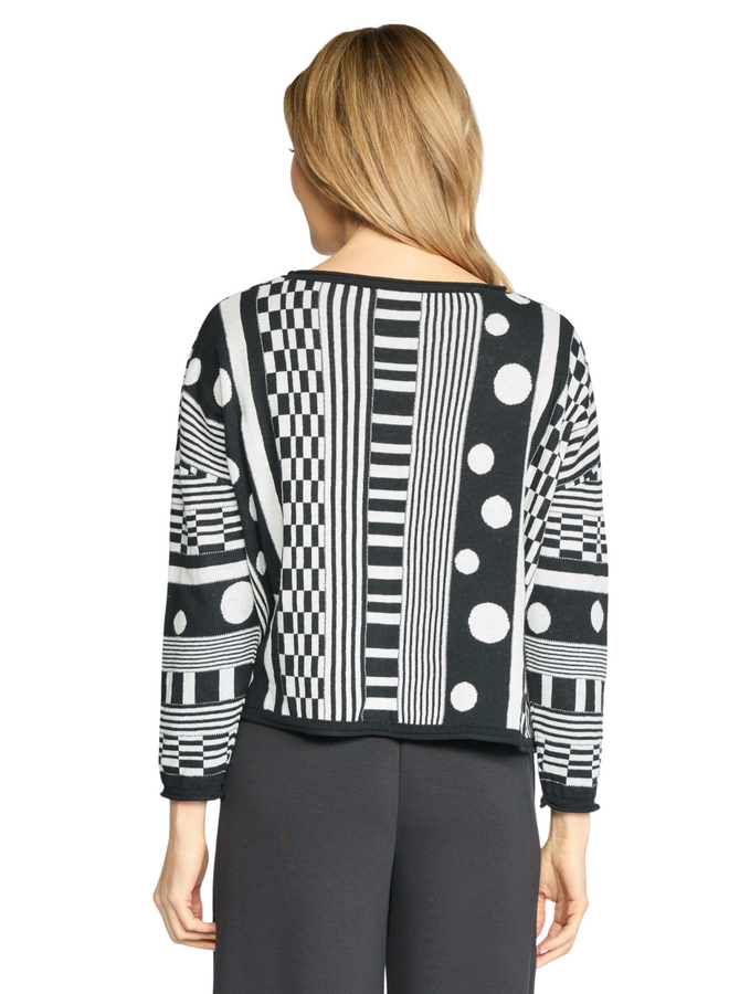 Olivia Modernist Mix Sweater in Ivory