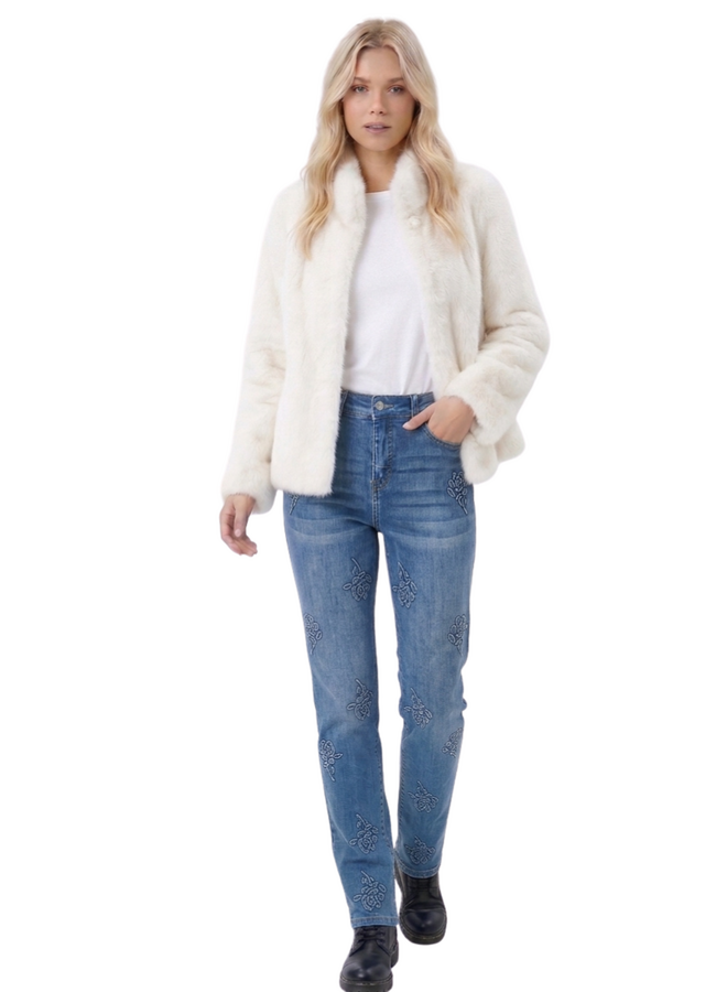 Orly Embossed Rose Jeans