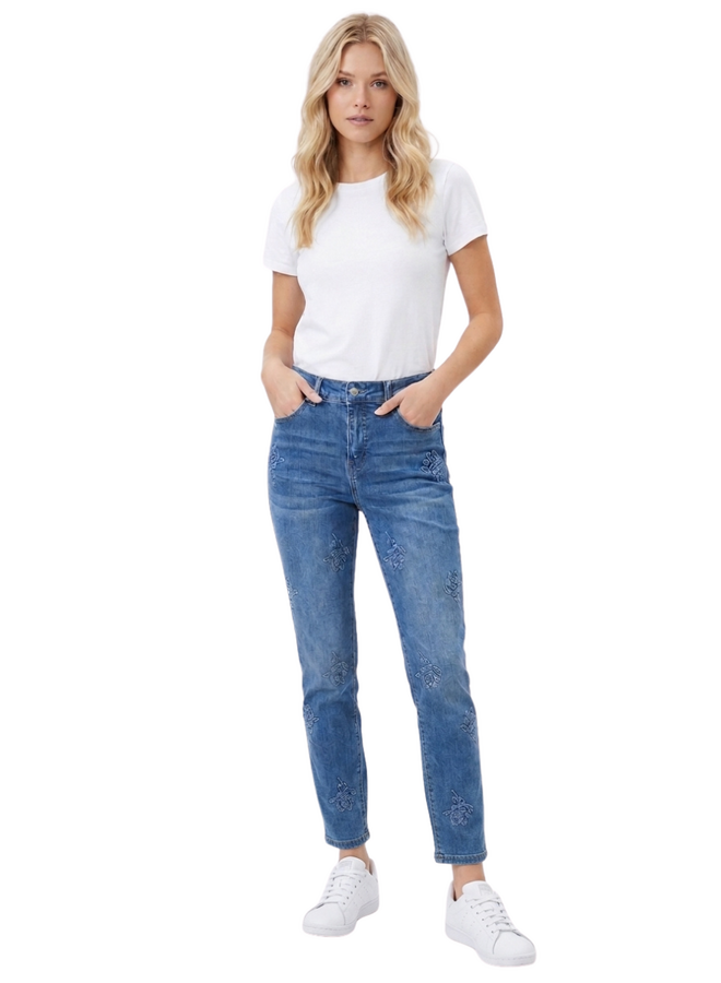 Orly Embossed Rose Jeans