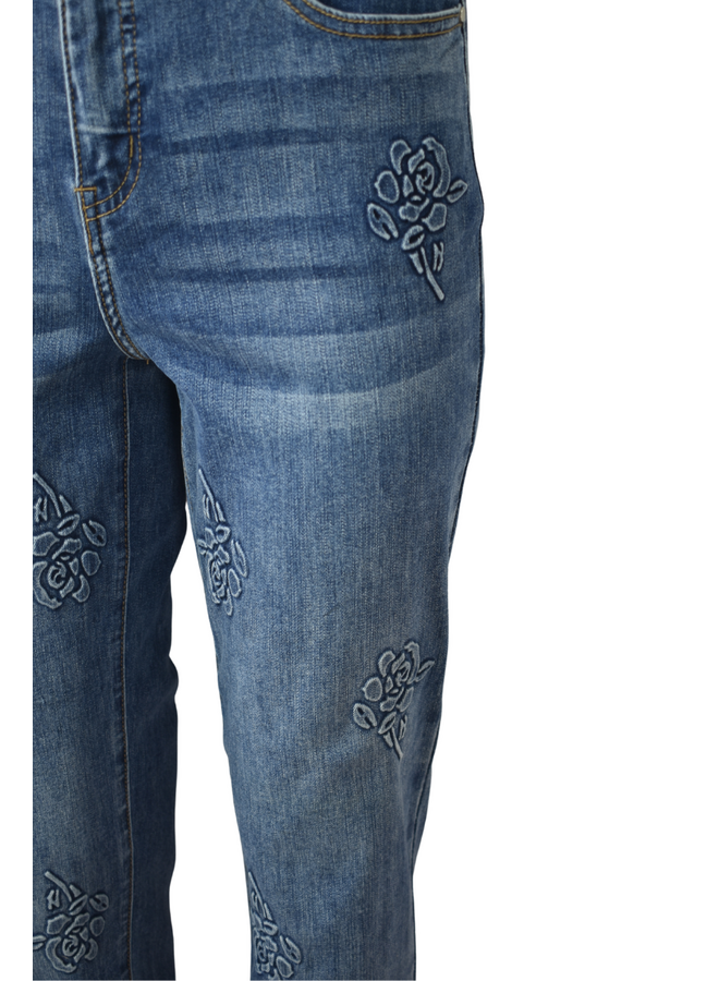 Orly Embossed Rose Jeans