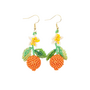 Beaded Orange Blossom Earrings