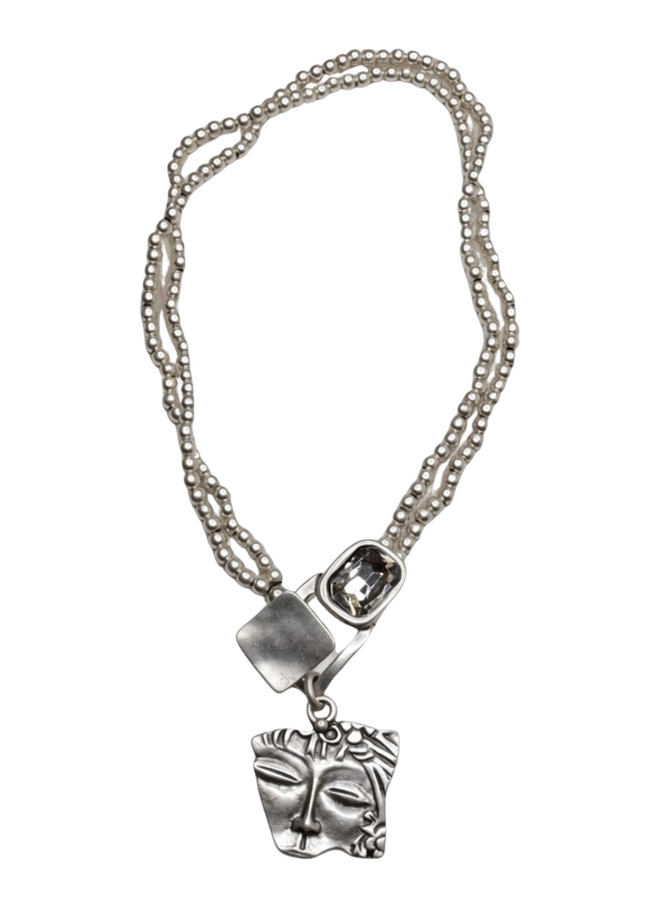 Jewel And Face Necklace