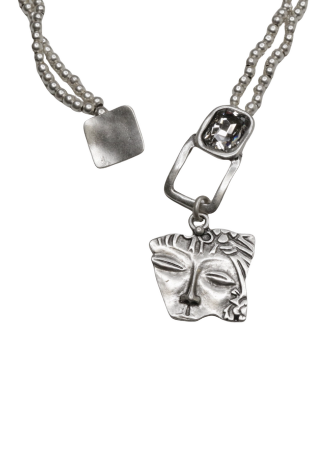 Jewel And Face Necklace