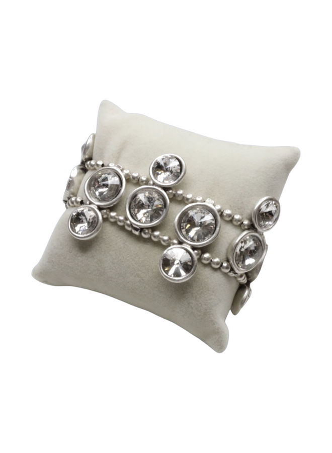 Jewels in Circle Bracelet Clear Crystal