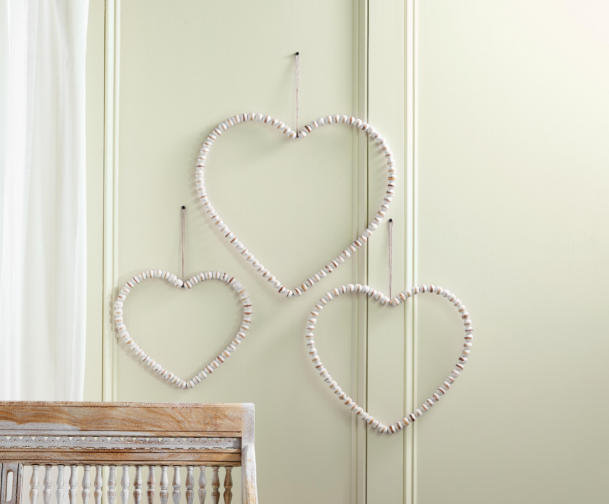 Large Beaded Heart Door Hanger