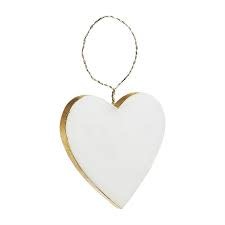 Heart Gold Marble Ornament