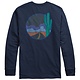 Rowdy Gentleman Night Tripper Long Sleeve Pocket Tee Navy