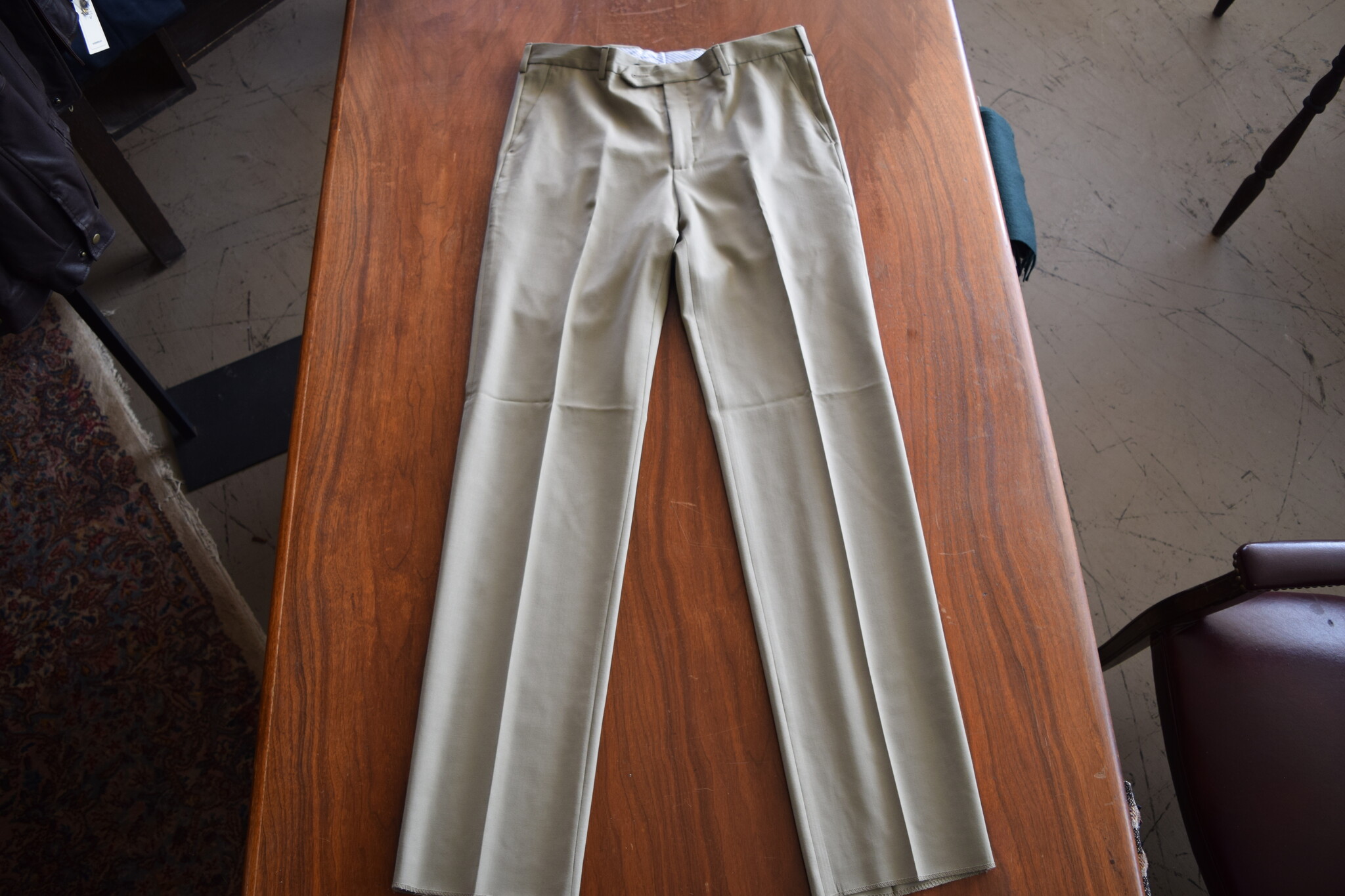 Berle Pants Elegant sand Wool from Berle