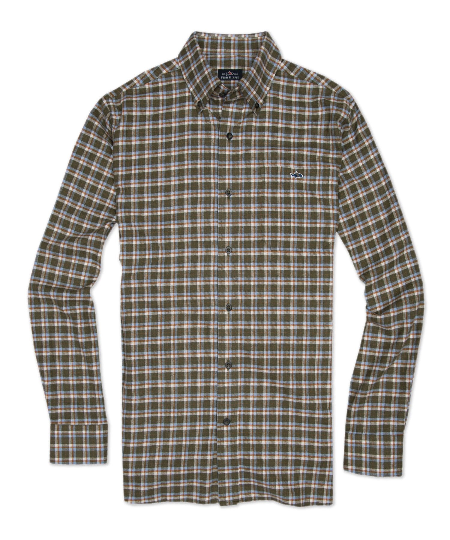 Fish Hippie Lowbridge Flannel (Hunter Green) from Fish Hippie