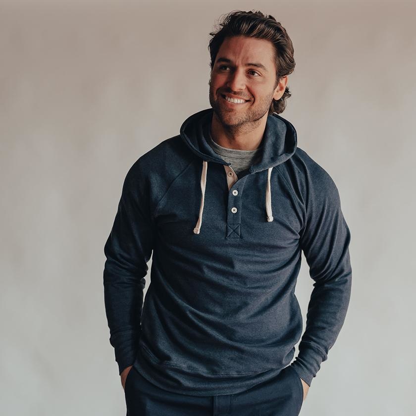 The Normal Brand Puremeso Hoodie (Navy) from Normal Brand