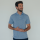 The Normal Brand Normal Brand Active Puremeso Geo Print Polo (Pacific Coast)