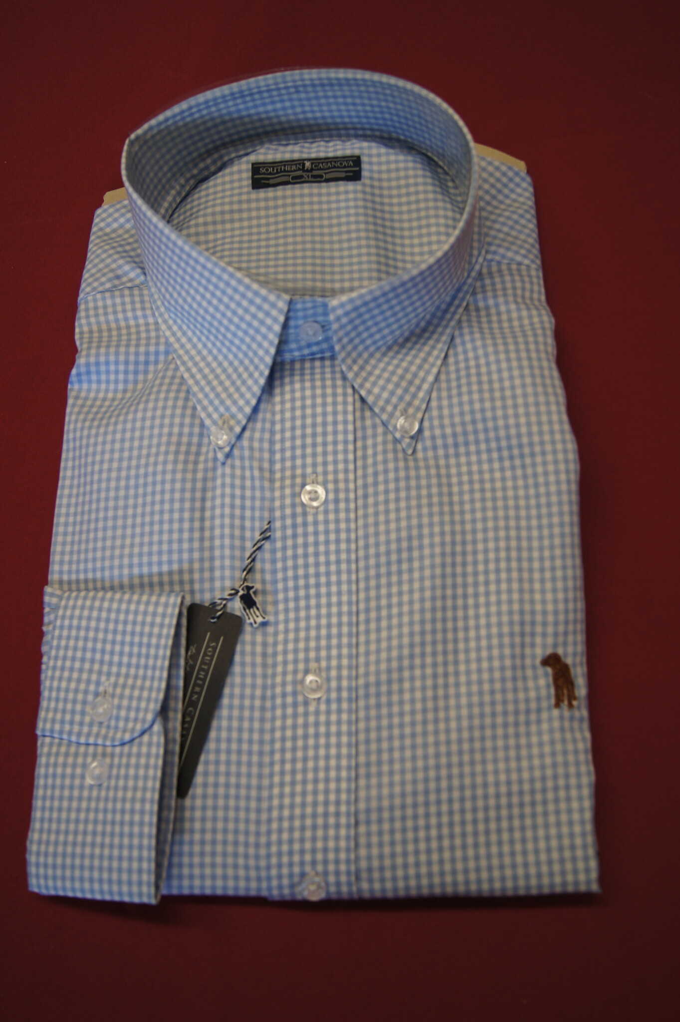 Southern Casanova LS BD Southern Casanova Blue Checkered
