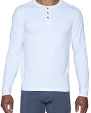 Wood Wood Long Sleeve Henley White XL