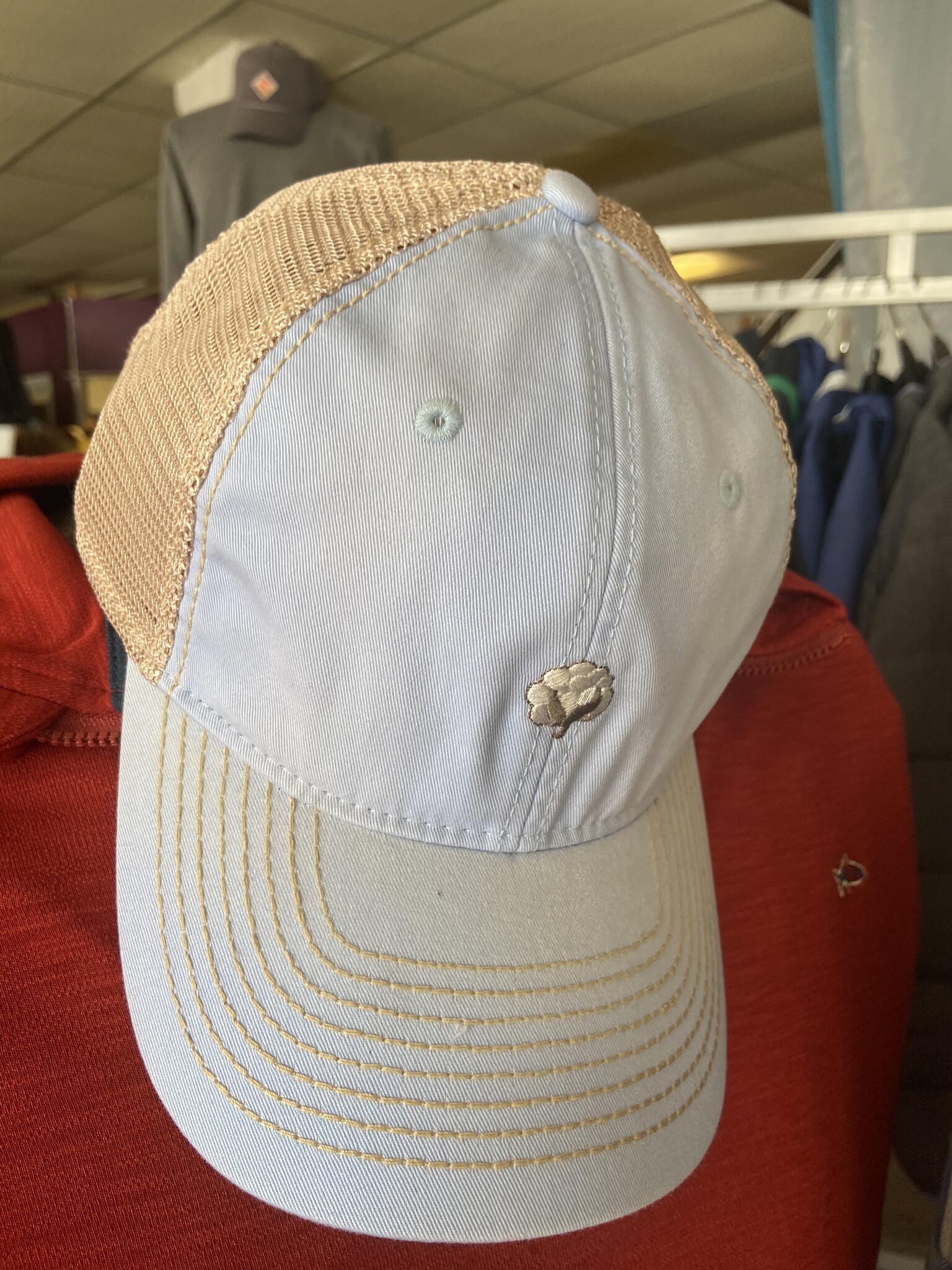 Cotton Brothers Cotton Brothers Trucker Hat Khaki/Light Blue