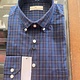 Cotton Brothers Navy/Green/White Plaid LSBD SHIRT LG
