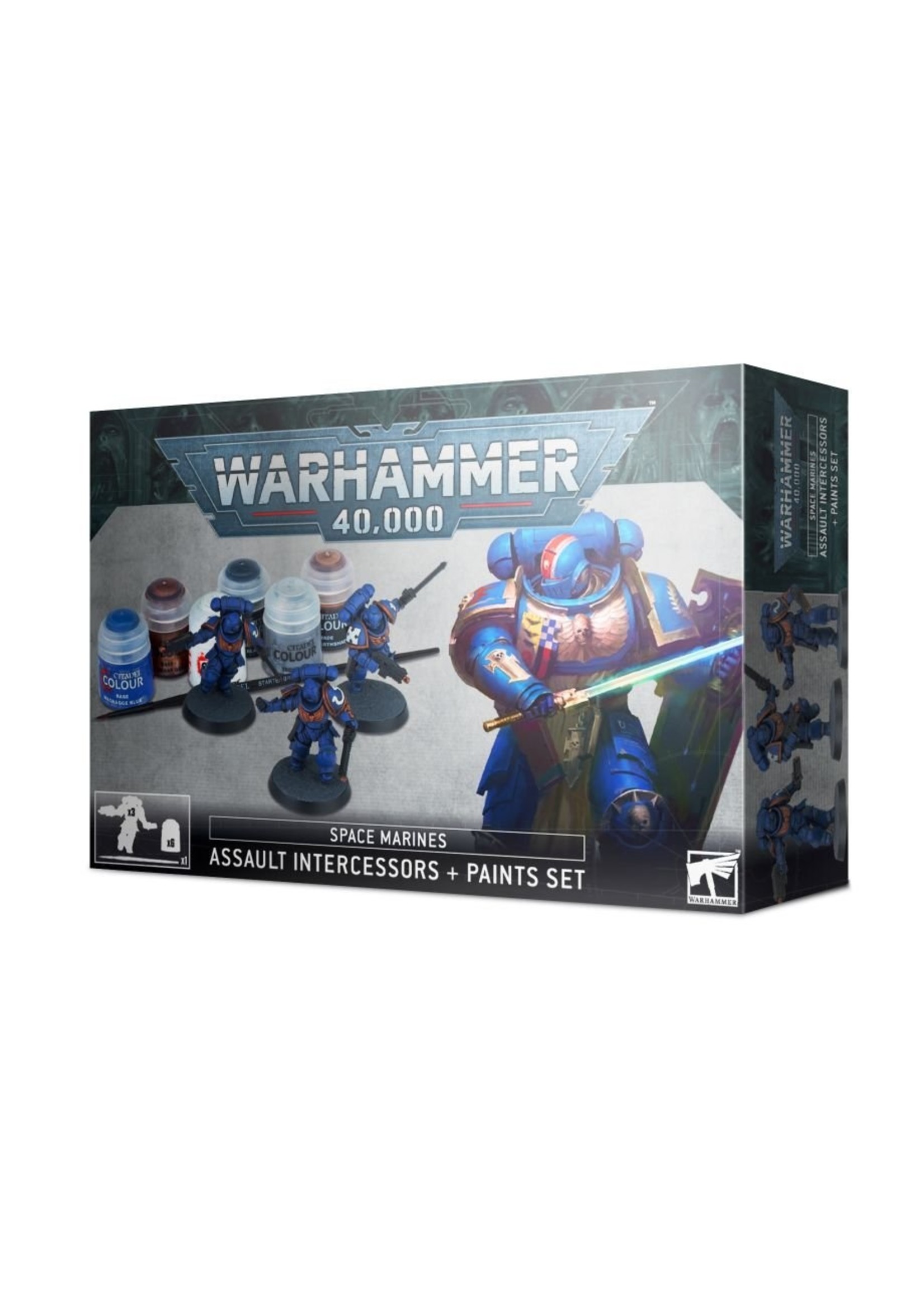 Warhammer 40k: Space Marines Assault Intercessors + Paint Set