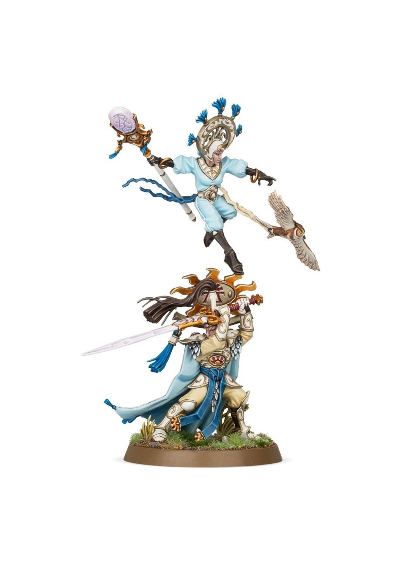 Warhammer Age of Sigmar: Lumineth Realm-Lords Ellania and Ellathor Eclipsian Warsages