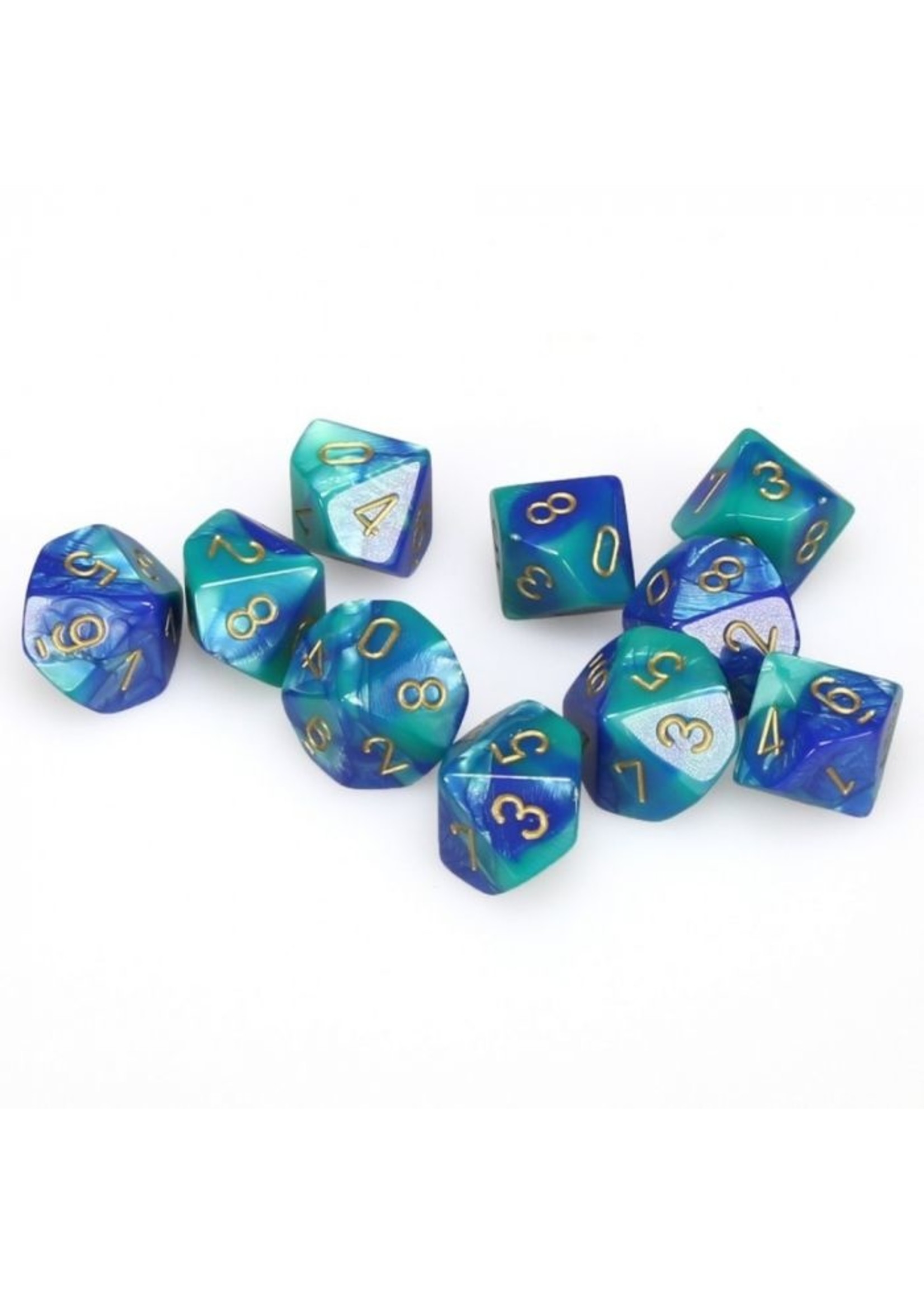 Gemini 7: Poly D10 Blue/Teal/Gold (10)