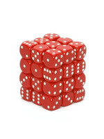 Opaque: 12mm D6 Red/White (36)