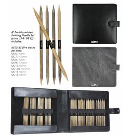 Lykke Lykke Driftwood 6-inch Double Point Needle Large Set, Grey Denim Case