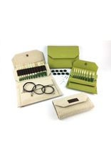 Lykke Lykke Grove Bamboo 5" Interchangeable Needle Set, Beige Jute Case