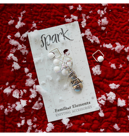 Spark Square Stitch Markers, Snowman