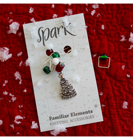 Spark Square Stitch Markers, Christmas Tree