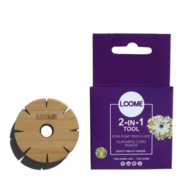 Loome The Loome 2-In-1 Tool: Pom Pom Trim Guide & Kumihimo Cord Maker