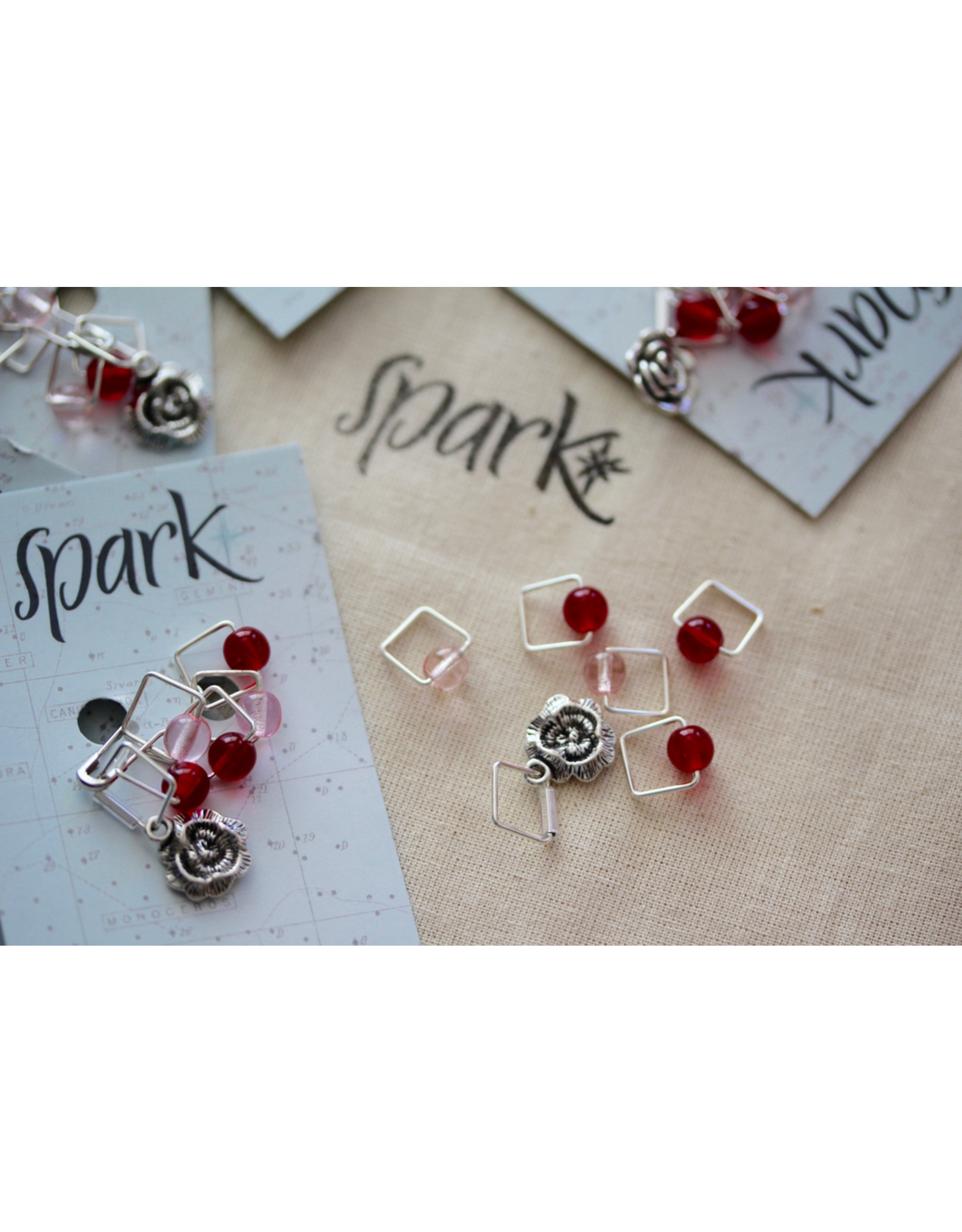 Square Stitch Markers, Run For the Roses, A For Yarn’s Sake Exclusive