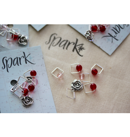 Square Stitch Markers, Run For the Roses, A For Yarn’s Sake Exclusive