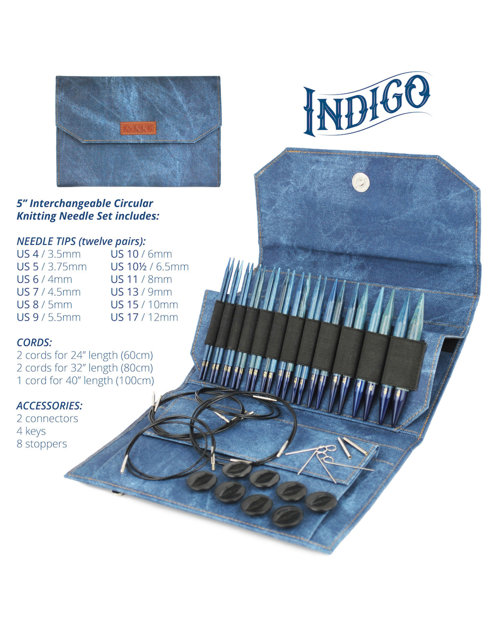 Lykke Lykke Indigo 5-inch Interchangeable Needle Set