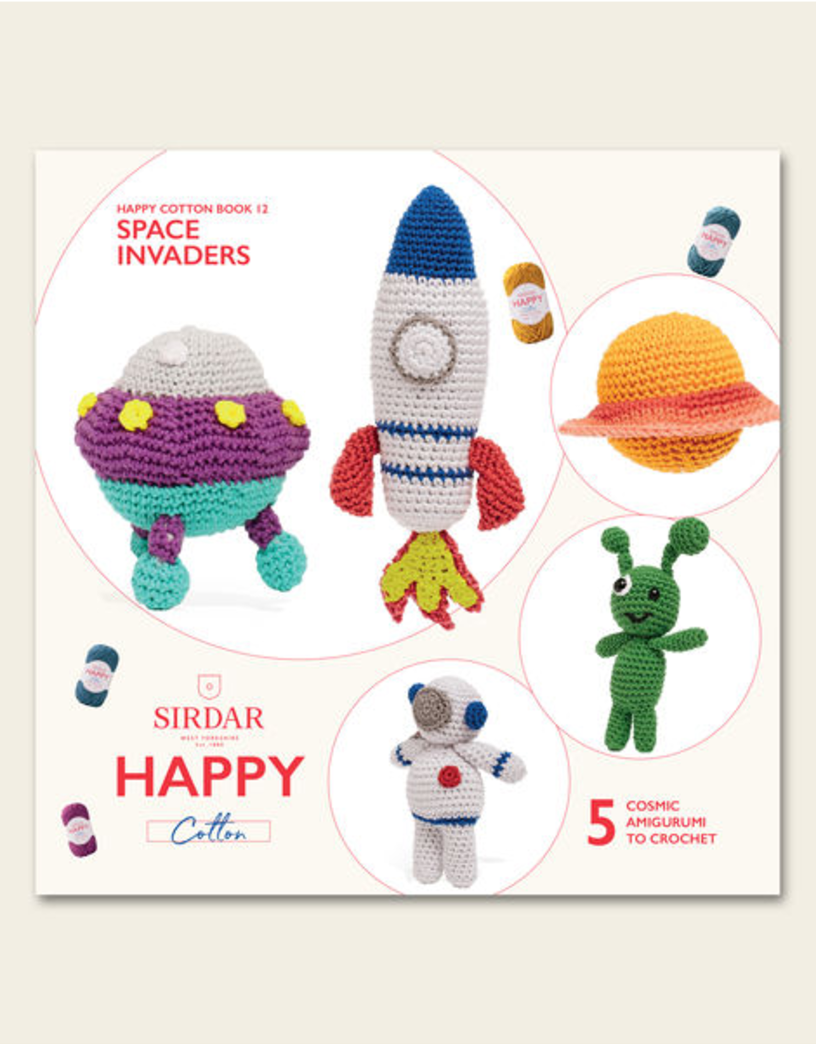 Happy Cotton Book 14, Space Invaders Amigurumi Crochet Patterns - DMC