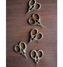 Never Not Knitting Mini Embroidery Scissors, Antique Gold