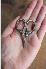 Never Not Knitting Mini Embroidery Scissors, Antique Gold