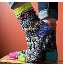 For Yarn's Sake Strollin' Portland Socks Kit, Rock Candy Black