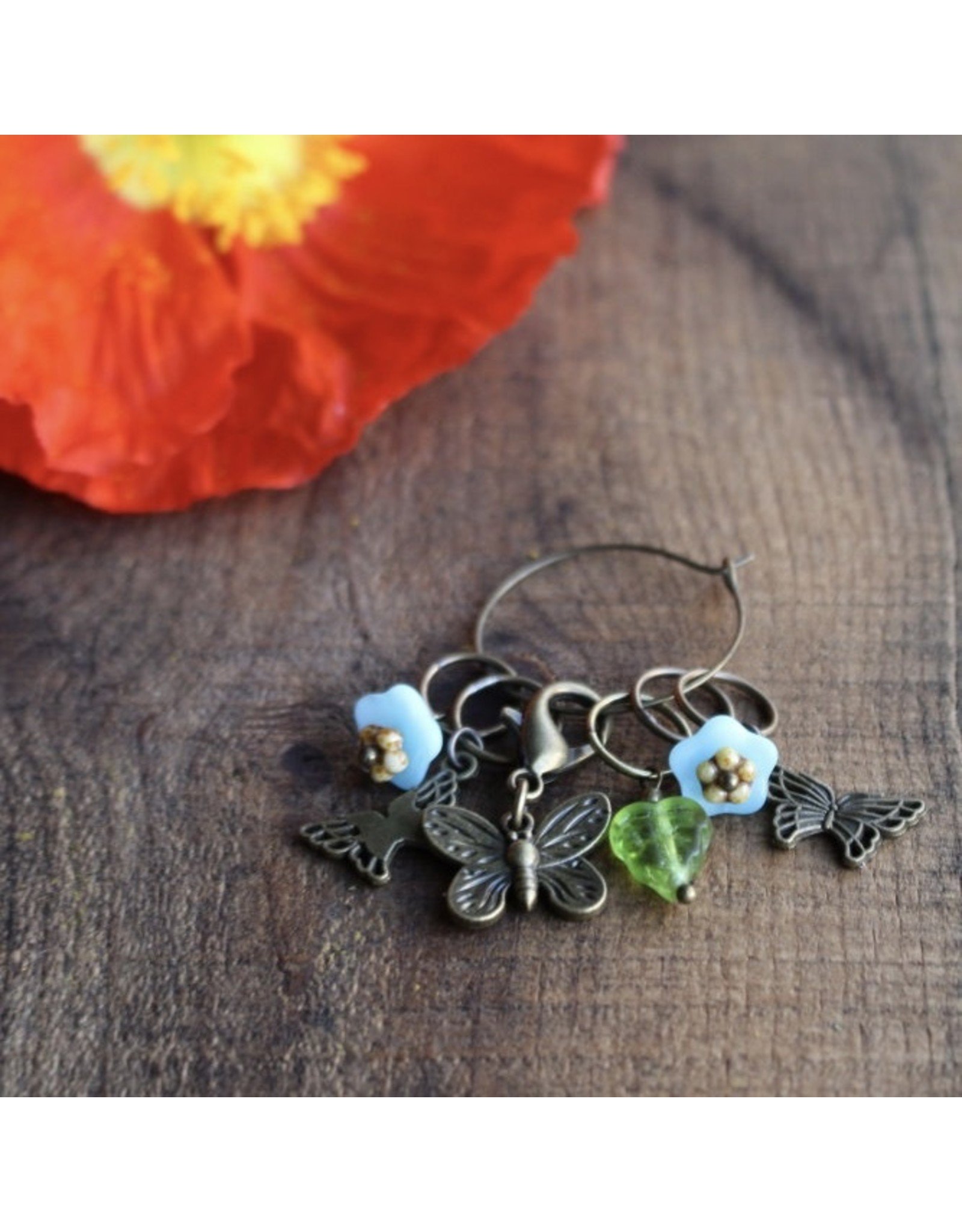 Never Not Knitting Garden Visitors Stitch Markers, Butterfly