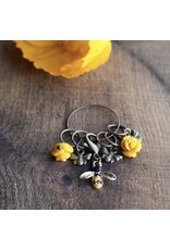 Never Not Knitting Garden Visitors Stitch Markers, Bee